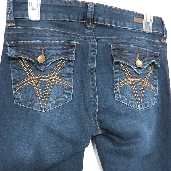 Kut from the Kloth Natalie Bootcut Flap Pocket Dark Wash Stretch Jeans Size 2 - Picture 6 of 16